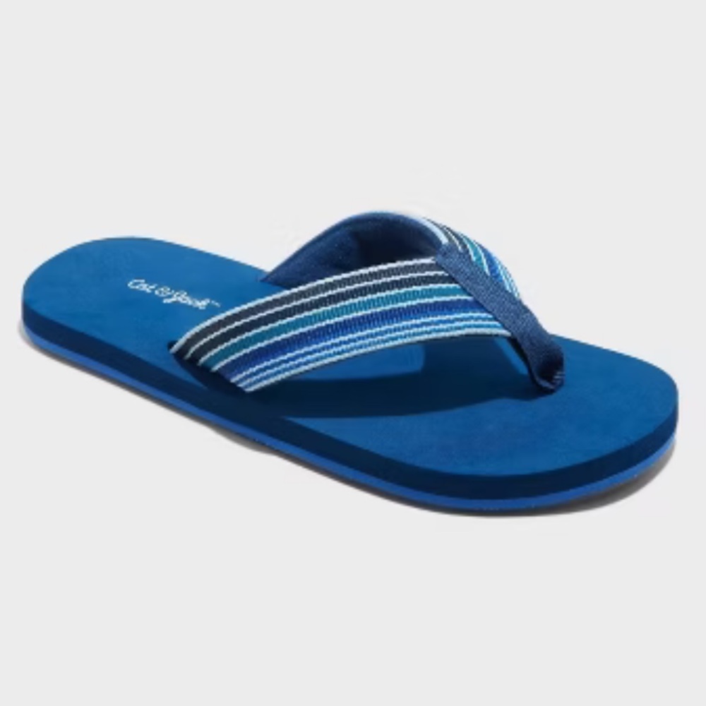 Cat & Jack Girls Blue Flip Flops – Size M (2/3)